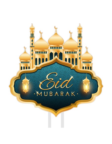 Full Colour Taarttopper op Maat: Eid Mubarak 2