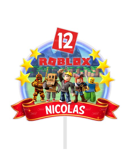 Full Colour Taarttopper op Maat: Roblox 1
