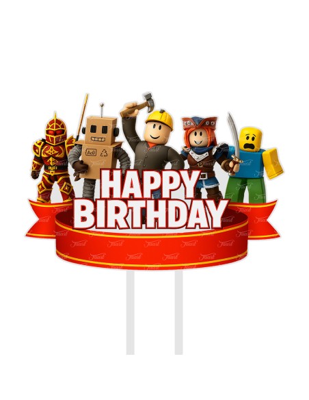 Full Colour Taarttopper op Maat: Roblox 2