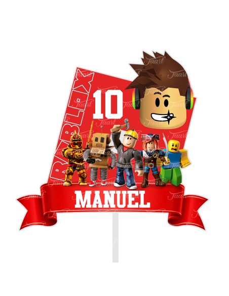 Full Colour Taarttopper op Maat: Roblox 3