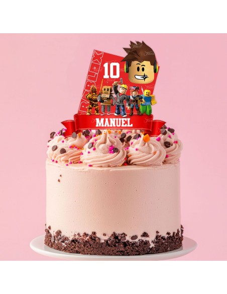 Full Colour Taarttopper op Maat: Roblox 3