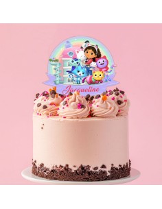 Full Colour Taarttopper op Maat: Gabby's Dollhouse 2 2