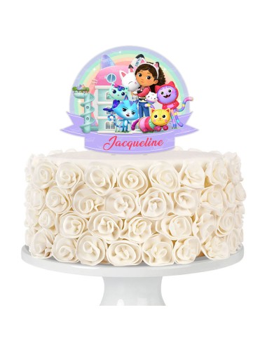 Full Colour Taarttopper op Maat: Gabby's Dollhouse 2