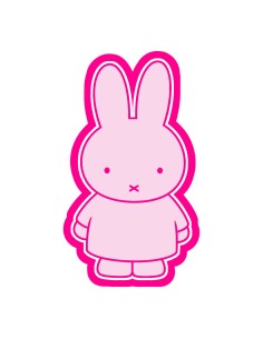 3D Uitsteker op Maat: Konijn Front met Stempel