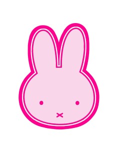 3D Uitsteker op Maat: Konijn Hoofd met Stempel