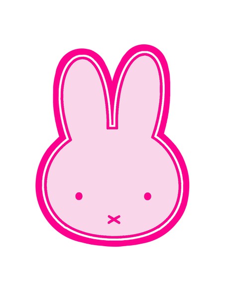 3D Uitsteker op Maat: Konijn Hoofd met Stempel