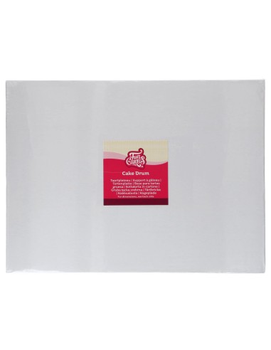 FunCakes Cake Drum Rechthoek -40x30 cm- Wit 20mm