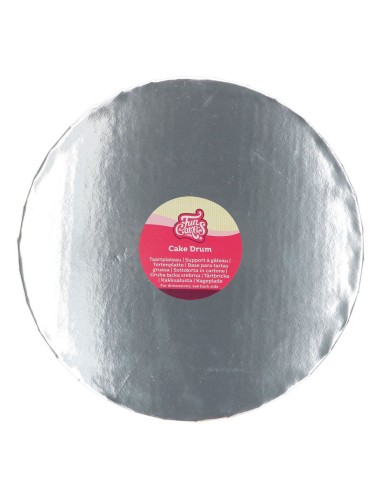 FunCakes Cake Drum Rond -25cm- Zilver 20mm