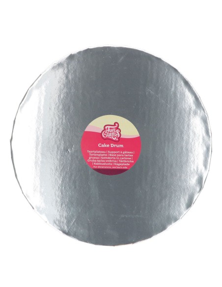 FunCakes Cake Drum Rond -25cm- Zilver 20mm