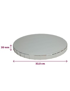 FunCakes Cake Drum Rond -32,5cm- Zilver 20mm 2