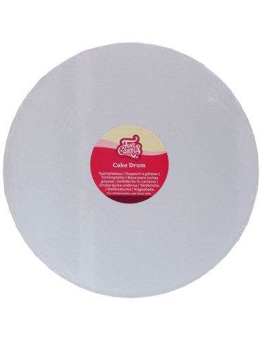 FunCakes Cake Drum Rond -32,5cm- Wit 20mm