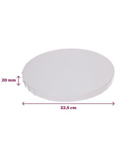 FunCakes Cake Drum Rond -32,5cm- Wit 20mm 2