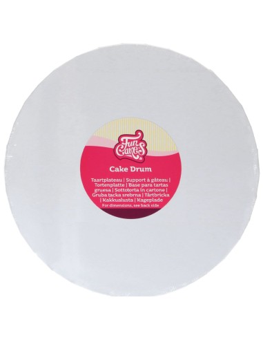 FunCakes Cake Drum Rond -35cm- Wit 20mm