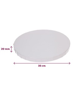 FunCakes Cake Drum Rond -35cm- Wit 20mm 2