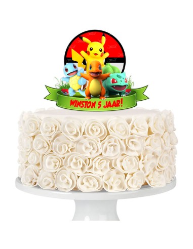 Full Colour Taarttopper op Maat: Pokémon 3
