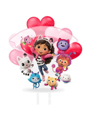 Full Colour Taarttopper op Maat: Gabby's Dollhouse 3