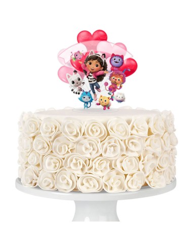 Full Colour Taarttopper op Maat: Gabby's Dollhouse 3