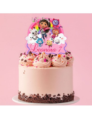 Full Colour Taarttopper op Maat: Gabby's Dollhouse 4