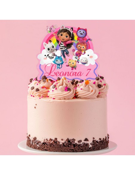 Full Colour Taarttopper op Maat: Gabby's Dollhouse 4