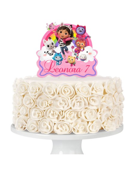 Full Colour Taarttopper op Maat: Gabby's Dollhouse 4