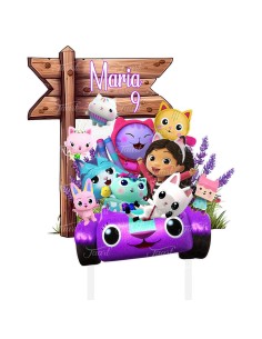 Full Colour Taarttopper op Maat: Gabby's Dollhouse 5