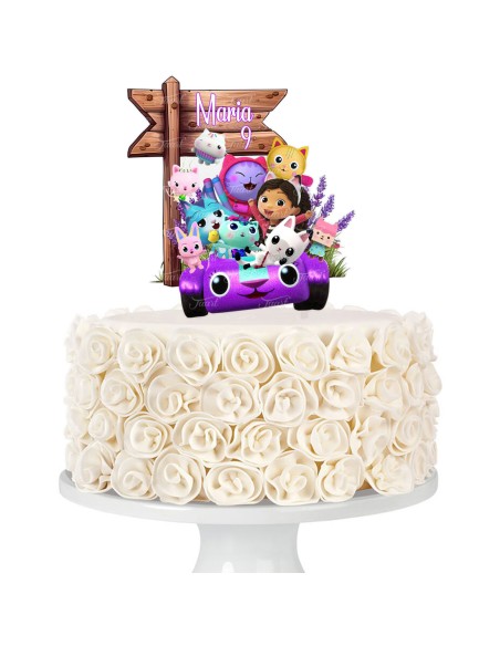 Full Colour Taarttopper op Maat: Gabby's Dollhouse 5