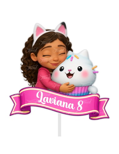 Full Colour Taarttopper op Maat: Gabby's Dollhouse 6