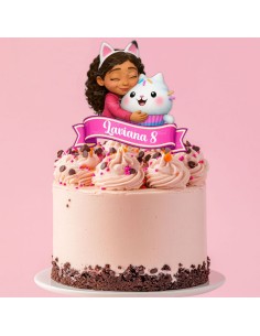 Full Colour Taarttopper op Maat: Gabby's Dollhouse 6 2