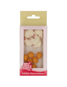 FunCakes Marsepein Decoratie Kip en Ei -12st- 