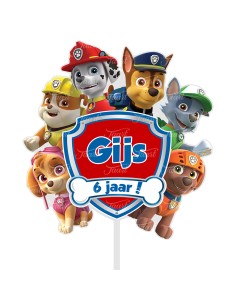 Full Colour Taarttopper op Maat: Paw Patrol 1