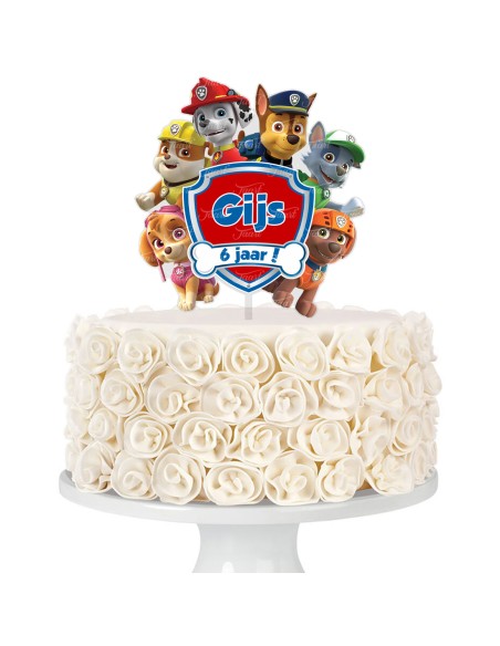 Full Colour Taarttopper op Maat: Paw Patrol 1