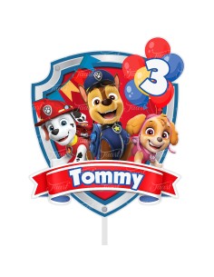 Full Colour Taarttopper op Maat: Paw Patrol 2