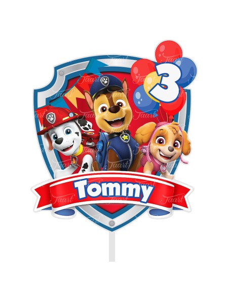 Full Colour Taarttopper op Maat: Paw Patrol 2