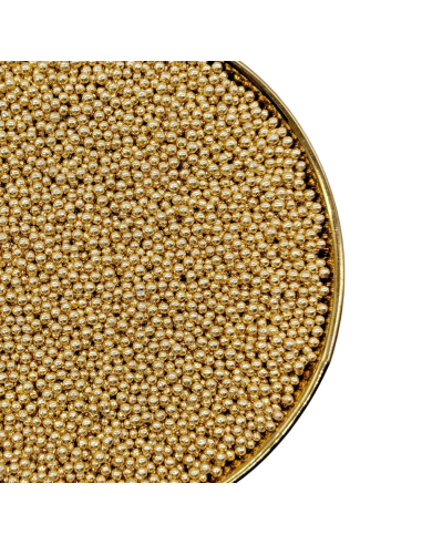 Pastry Colours Suikerparels Goud 2,5mm -90gr-