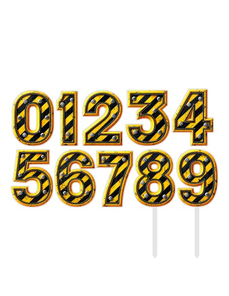 Full Colour Taarttopper op Maat: Constructie - Cijfer Enkel