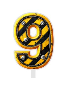 Full Colour Taarttopper op Maat: Constructie - Cijfer Enkel