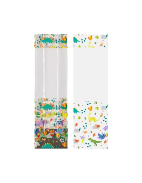 Decora Traktatiezakjes Blokbodem Dino -10st-