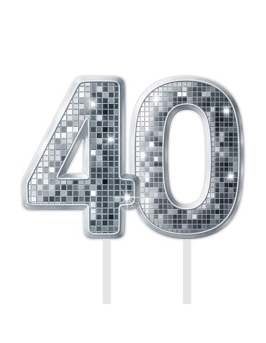 Full Colour Taarttopper op Maat: Disco - Cijfers Dubbel