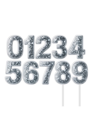 Full Colour Taarttopper op Maat: Disco - Cijfers Dubbel