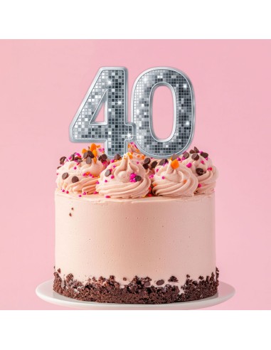 Full Colour Taarttopper op Maat: Disco - Cijfers Dubbel