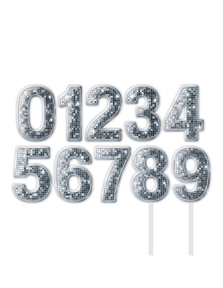 Full Colour Taarttopper op Maat: Disco - Cijfer Enkel