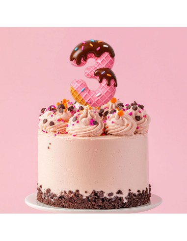 Full Colour Taarttopper op Maat: IJsje - Cijfer Enkel