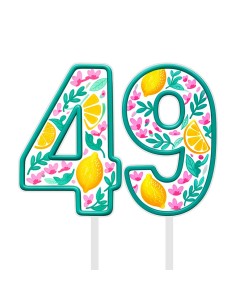 Full Colour Taarttopper op Maat: Pink Lemon - Cijfers Dubbel