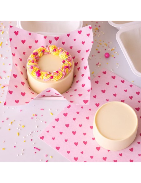 Simply Making Bento Box Vellen Roze Hartjes 25x25 -50st-