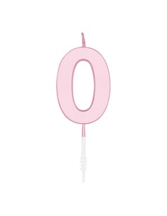 Kaars Pastelroze - Nummer 0