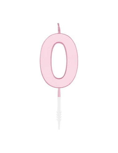 Kaars Pastelroze - Nummer 0
