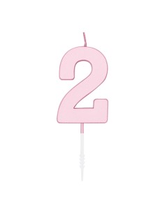 Kaars Pastelroze - Nummer 2