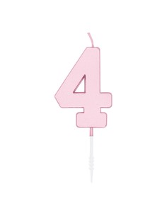 Kaars Pastelroze - Nummer 4