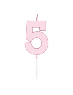 Kaars Pastelroze - Nummer 5