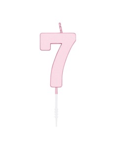 Kaars Pastelroze - Nummer 7